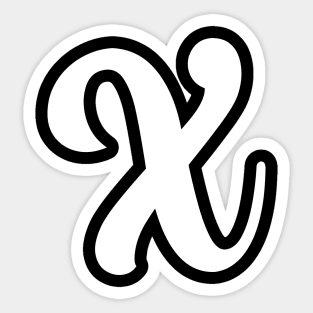 Letter X Sticker